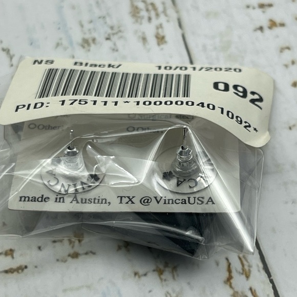 VINCA Spell Book Earrings, Black, OS, NWT - Picture 6 of 6